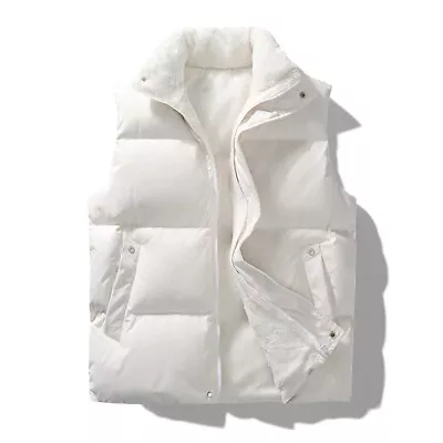 Men's Winter Warm Vest Coat Sleeveless Puffer Jacket Gilet Waistcoat Outerwear • $33.55