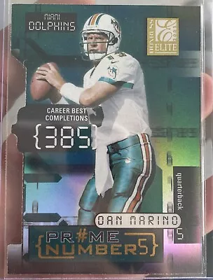 2001 Donruss Elite - Dan Marino - Prime Numbers Die-Cut SP #’d/380 #PN-1c • $9