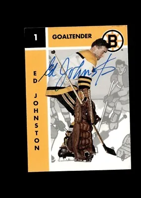 Ed Johnston 1995-96 Parkhurst 1966-67 Design Bruins Authentic Autographed Card • $7.99
