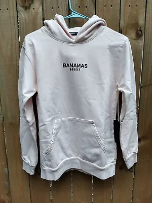 Bananas Monkey Light Pink Hoodie Size Large  Pullover Streetwear Graphic NWT • $35