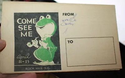 Vernon Grant Artwork Frog Signed Original Rock Hill SC 1980 Newspaper Program • $24.95