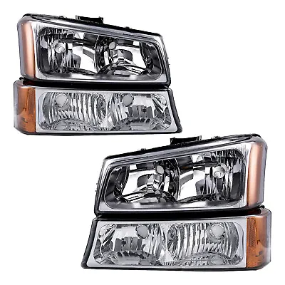Headlights Assembly Replacement Fit CHEVROLET &SILVERADO AMSM 03-06 Parts • $74.54