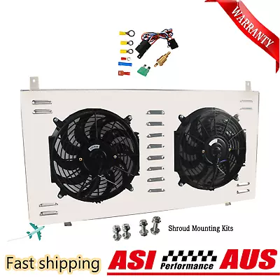 Aluminum Shroud+2x12  Fans Kit For NISSAN PATROL GU Y61 TD42 2.8 3.0 4.2 DIESEL • $129