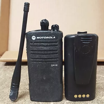 Motorola CP110 Radio Two Way H96KCC9AA2AA W/Battery & Antnna No Chrgr USED • $40