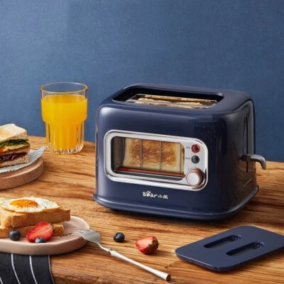 $98.10 • Buy Bear Double Slots Bread Toaster With Glass Window DSL-C02X1