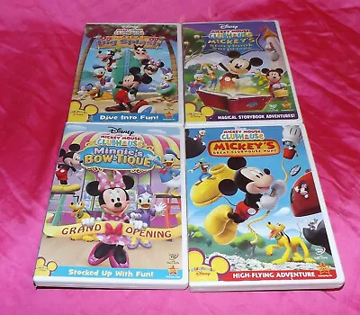 🌈lot Of 4 Disney's Mickey Mouse Clubhouse Dvd Big Splash Great Hunt Bow-tique • $8.95