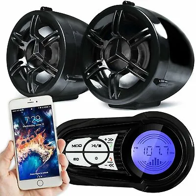 12V Motorcycle Bluetooth Audio FM Radio Stereo Speaker For IPhone/iPod/MP3 • $76