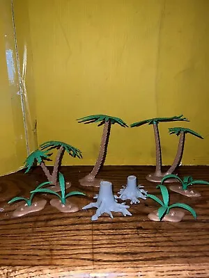 Vintage Marx Toys FlintStones Playset Parts Lot Of Palm Trees Shrubs & Stumps • $50