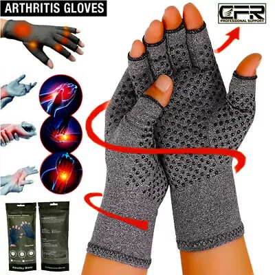 Copper Compression Gloves Carpal Tunnel Arthritis Pain Relief Therapeutic Brace • $9.99