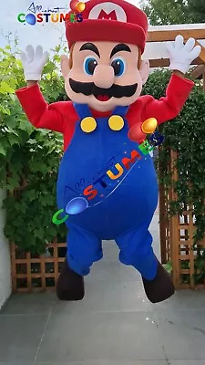 Hire Super Mario Lookalike Costume Mascot Fancy Dress Delivery Within UK JJW • £50