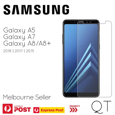 GENUINE Tempered Glass Screen Protector For NEW Samsung Galaxy A8 A8+ A7 A5 • $5.49