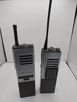 Lot Of 2 Motorola MX 350 And MX 340 UHF 2 Way Radio Walkie Talkie FOR PARTS ONLY • $132.99