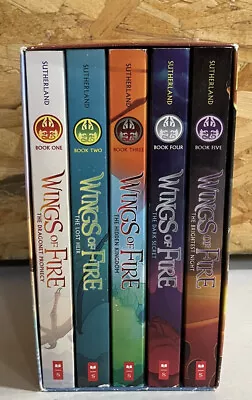 Wings Of Fire 5 Books Box Set By Tui T Sutherland - Fantasy Fiction. Paperback • $24.75