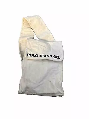 VINTAGE Polo Jeans Co. Ralph Lauren Natural Canvas Backpack Sling Crossbody • $39.99