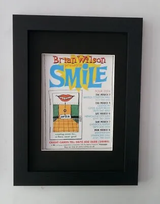 £24.95 • Buy BRIAN WILSON*Beach Boys*Smile*2004*Poster*Flyer*QUALITY FRAMED*FAST WORLD SHIP*