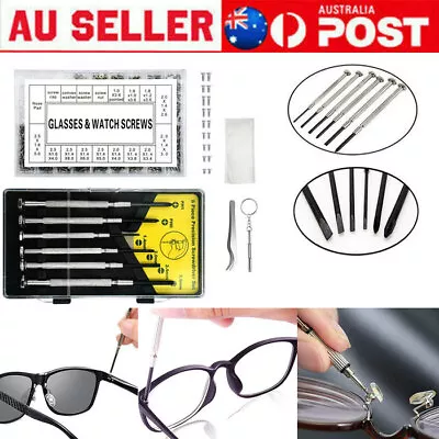 $19.15 • Buy Sun Glasses Eyeglass Optical Repair Tool Screw Nut  Nose PadsAssortment Set Kits