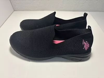 US Polo Assn Black Slip On Sneakers Women's Shoes Size 7 • $30