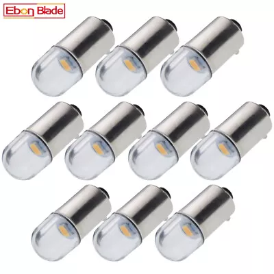 10 X 6V Warm White BA9S T4W 1SMD LED Side Indicator Light Car Scooter Bulb Lamp • $8.99