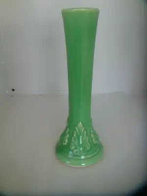 Vtg Brush Mccoy Pottery 121 Bud Vase Green 7.1 Inch • $11