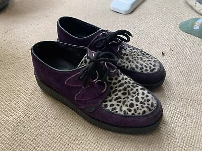 Size 5 Purple Suede Brothel Creepers • £8.99