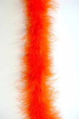 THIN MARABOU FEATHER BOA - ORANGE 2 Yards 15 Grams; Dress/Bridal/Art/Costume 72  • $13.49