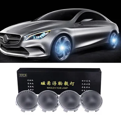 4PCS 75mm Self-Powered Floating LED Wheel Hub Light Caps For Mercedes-Benz Black • $58.99