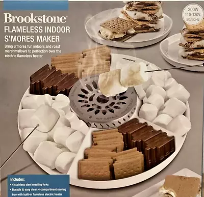 Brookstone Flameless Indoor Marshmallow S’Mores Maker Table Top Electric • $21