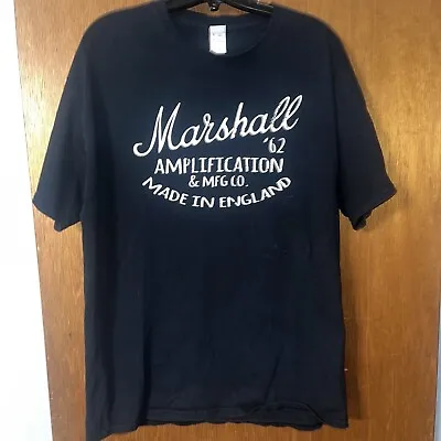 Marshall 62 Amplification England Guitar Amp Black T Shirt Men Size Large • $19.99