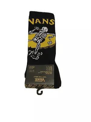 Vans Off The Wall Drunk Skeleton Crew Socks Men's Shoe Size 9.5-13 NWT • $11.99