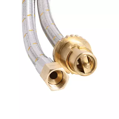 New Bromic 2m Stainless Steel Braided Natural Gas Hose 3/8 BSP With Bayonet Coup • $62.95