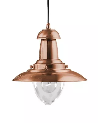 Marco Tielle Antique Copper Fisherman Lantern Style Ceiling Light • £29.99