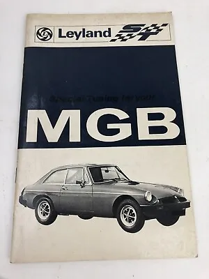 British Leyland MGB TOURER And GT Special Tuning Manual Handbook Repair Book • $14.50