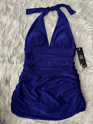 Magicsuit Nwt Slimming Ultramarine Blue Yvonne One Piece Swim Suit Dress 12 • $79.99