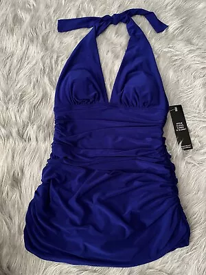 Magicsuit Nwt Slimming Ultramarine Blue Yvonne One Piece Swim Suit Dress 8 • $79.99