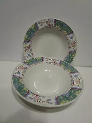 2 Mikasa China Provincial VILLA MEDICI 7  Rimmed Soup Cereal Bowl Salad EX Cond • $12.95