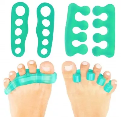 $12.99 • Buy 2 Pcs Toe Separator Pad Silicone Gel Pedicure For Foot Yoga, ONE SIZE FITS ALL