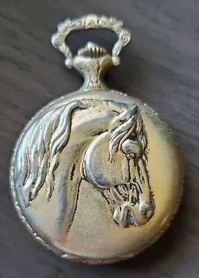 Horse Theme Majestime Mens Pocket Watch. 17 Jewels. Parts Only. Used. • $50