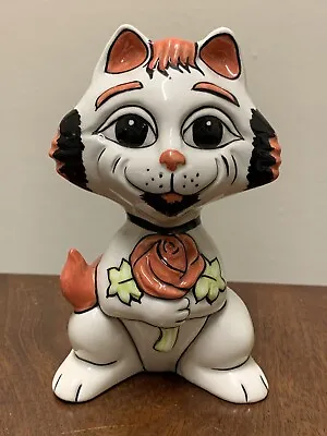 Signed Lorna Bailey Studio Pottery Cat Figure-limited Edition Of 75-english Rose • £79.50