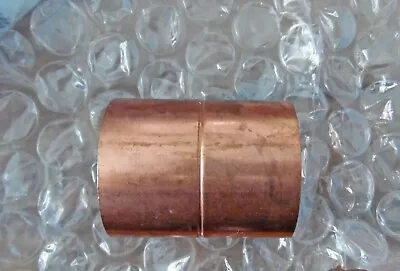 New Wrot Copper Coupling With Stop 2  C X C Connection Free US Shipping • $13.21