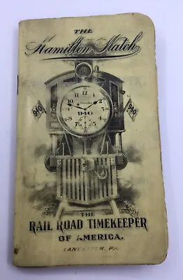 Rare Hamilton Watch Co. Railroad Time Keeper Celluliod Booklet (i717)  • $75
