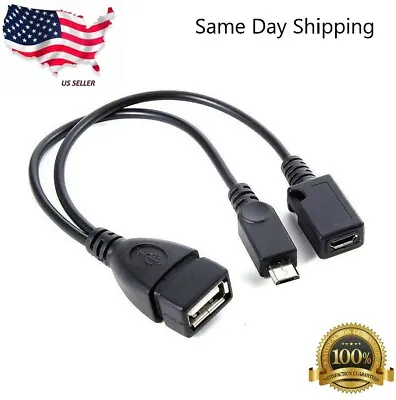 Micro USB Host OTG Cable With USB Power For Samsung / HTC / Nexus / LG Phones • $3.49