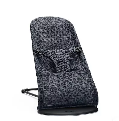 BabyBjorn Bouncer Bliss - Mesh - Anthracite + Leopard • £65