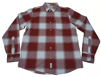 Hollister Adult Mens Shirt. Size Medium. Red Check Plaid Lumberjack Cowboy • £12.77