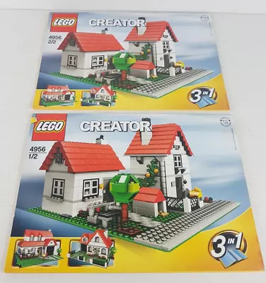 Lego Creator #4956 Instruction Manual Booklets 1 & 2  Only NO Bricks Included • $17.95