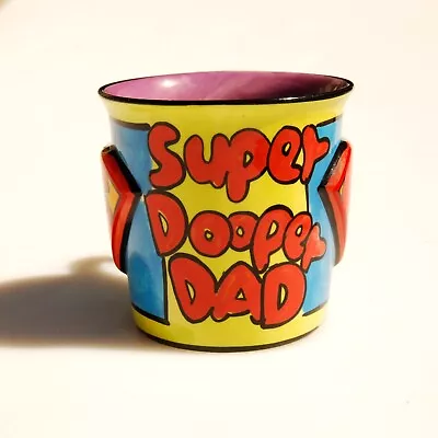 Mary Rose Young Pottery Mug ~ Super Dooper Superman Dad ~ Unique Perfect • $39