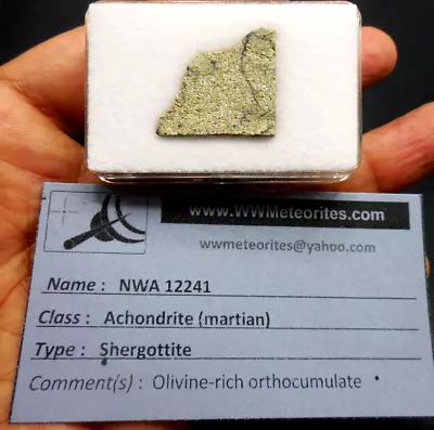 1.25 Gram - NWA 12241 Martian Shergottite Meteorite - 2018 Sahara Desert Find • $299