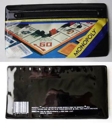 Rare Vintage 1984 Monopoly Pencil Case Envelope Bag Stationery Taiwan New ! • $14.99