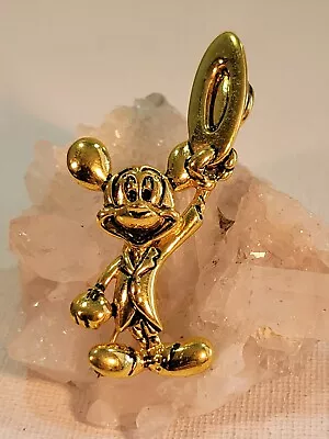Napier Mickey Mouse Brooch Vintage Pin Gold Tone Mickey • $24.99