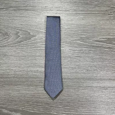 Hugo Boss Tie Men’s Modern 3” Silk Blue Geometric Italian Made NeckTie • $24.99