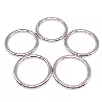 5pcs 304 Stainless Steel Seamless Metal O Ring Welded Round OD 60mm Wire Dia 6 • $14.54